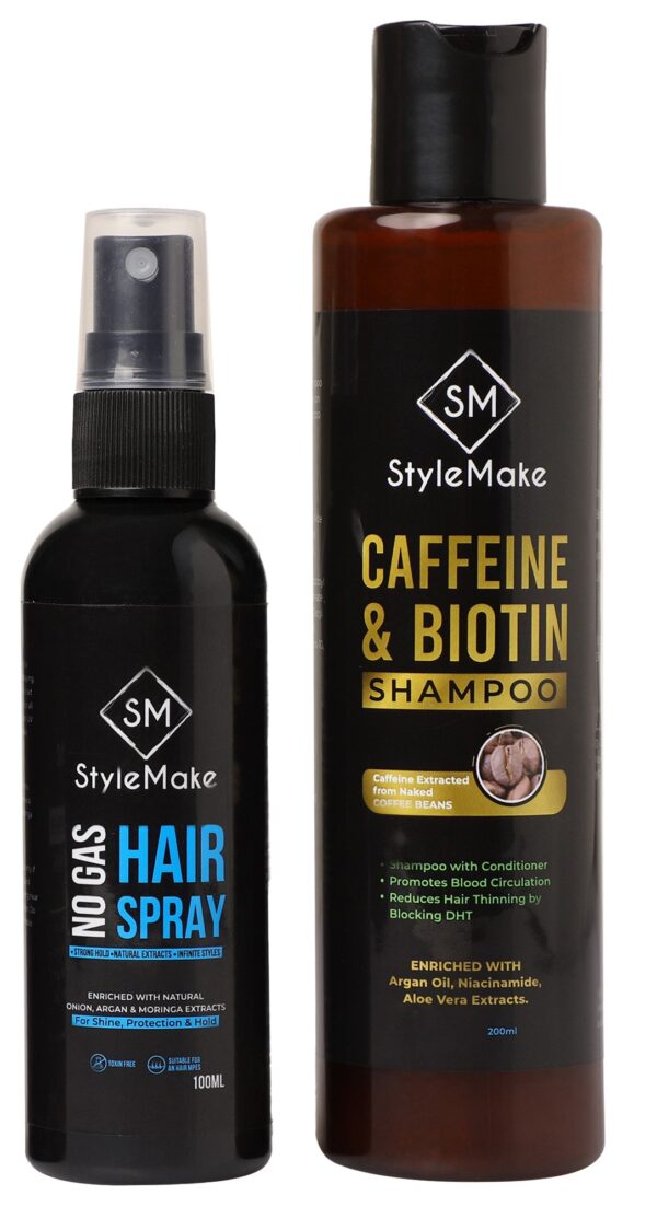 StyleMake Caffeine & Biotin Shampoo | DHT Blocker Anti Hair Fall Shampoo with Conditioner